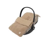 Jollein Nid d’Ange - Miffy Jacquard Teddy - Biscuit - Pour Siège Auto Groupe 0+ et Poussette - Compatible 3 et 5 Points - Tricot Jacquard avec Doublure Teddy