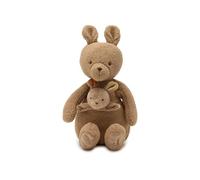 Jollein Peluche Kangaroots - Kangourou avec bébé dans la Poche - 32 cm - Peluche Toute Douce - pour bébés et Enfants - Lavage à la Main - Cadeau de Naissance - Jouet bébé
