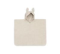 Jollein Poncho de bain pour enfant et bébé - 100% coton éponge - Avec capuche - Doux et absorbant - 65 x 62 cm - Sable