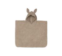 Jollein Poncho de bain pour enfant et bébé - 100% coton éponge - Avec capuche - Doux et absorbant - 65 x 62 cm - Café laiteux