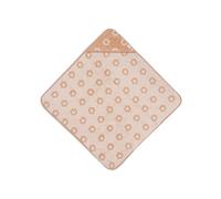 Jollein Serviette à capuche bébé - Jacquard Flower - 75 x 75 cm - 100% coton - éponge - certifiée OEKO-TEX - serviette bébé à capuche - pour filles et garçons