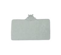 Jollein Serviette à capuche pour enfant - 70 x 130 cm - 100% coton éponge - Doux et absorbant - Hippo Happy Misty Green