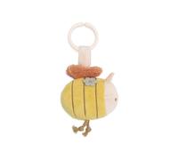 Jollein Suspension pour poussette - Pretty Picnic Bee - pour poussette et siège auto - avec papier froissé et grelot - jouet sensoriel nomade - avec anneau en plastique pour la fixation - jouet bébé