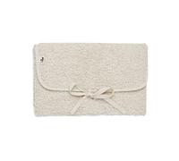 Jollein Tapis à langer bébé - Bouclé - Tapis à langer de voyage pliable - 71x50 cm - Doux, Déperlant & Lavable - Avec liens - Idéal pour les déplacements - Couleur Naturel