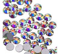 Jollin Cristaux Plat Retour Strass Verre Strass Gem Diamant Nail Art, Cristal AB, SS12 1440pcs