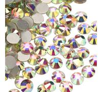 Jollin Cristaux Plat Retour Strass Verre Strass Gem Diamant Nail Art, Cristal AB, SS5 2880pcs