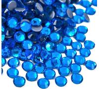 Jollin Hot Fix Perles à strass en verre à dos plat et fixation à chaud, bleu capri, SS20