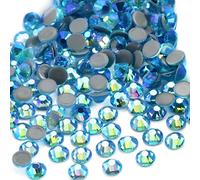 Jollin Hotfix SS16 Lot de 2 880 strass en verre à dos plat pour loisirs créatifs, décoration, vêtements, chaussures 4 mm SS16 aigue-marine AB