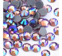 Jollin Hotfix SS20 Lot de 2 880 strass en verre à dos plat pour loisirs créatifs, décoration, vêtements, chaussures Violet clair AB 4,8 mm