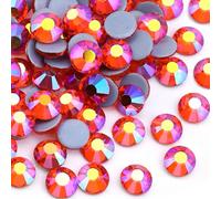 Jollin Hotfix SS20 Lot de 2 880 strass en verre à dos plat pour loisirs créatifs, décorations de vêtements, chaussures Orange Siam AB 4,8 mm