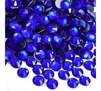 Jollin Strass Hotfix 1440 pièces - Strass ronds en verre pour vêtements, thermocollant pour textile et décoration, 4,8mm (SS20, Sapphire)