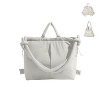 JOLLQUE Sac à dos d'hiver matelassé pour femme, sac fourre-tout léger et bouffant, beige