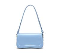 JOLLQUE Sac à épaule Croissant pour femmes, Petit sac à main à anse en cuir, Sac à main à dos hobo tendance design unique pour femmes (Bleu)