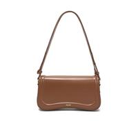 JOLLQUE Sac à épaule Croissant pour femmes, Petit sac à main à anse en cuir, Sac à main à dos hobo tendance saddle design unique (Marron)