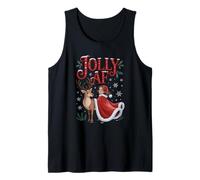 Jolly AF Christmas Retro Girl Deer Vintage Pajama Women Débardeur