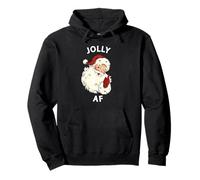 Jolly AF Funny Christmas Shirt & Holiday Sweater - Père Noël Sweat à Capuche