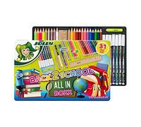 Jolly – Set de démarrage pour l'école, 31 pièces : crayons couleur, feutres, crayons graphite