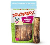 Jolly Barks - Os de moelle pour chiens, 15,2 cm, de première qualité, naturels, à ingrédient unique, sans odeur, grands, nourris à l'herbe, sans OGM