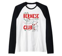 Jolly Bernese Mom Club Christmas Dog Lover Pet Owner Xmas Manche Raglan