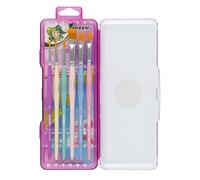 Jolly Candy Colours Lot de 6 pinceaux triangulaires avec Poils Toray Couleurs Pastel, Manche Triangulaire Ergonomique pour Peinture couvrante, Aquarelle, Tempera, école