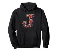 Jolly Christmas Initiale J Poinsettia Holly Sweat à Capuche