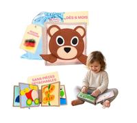 Jolly Designs Mini Quiet Book Cache-Cache - Jouet Bebe 6 Mois & Jouet Montessori, Livre Tissu bébé sensoriel, Livre sensoriel bébé pour éveil, motricité Fine et Voyage