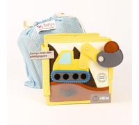 Jolly Designs Mini Quiet Book Mon Premier Tracteur - Jouet Montessori dès 18 Mois - Livre d‘activités en Feutrine - Livre Tissu éducatif sur Les véhicules & la sécurité routière