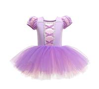 Jolly Fancy - Déguisement Ballerine Princesse Raiponce Robe Vêtement Ballet Danse avec Jupe Tutu pour Enfants Filles Taille 3-4 ans, Violet