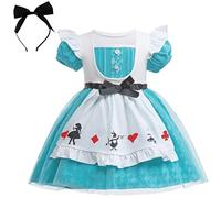Jolly Fancy - Déguisement Princesse Alice au pays des merveilles Costume Robe avec Bandeau pour Bébé Filles Taille 12-18 mois