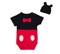 Jolly Fancy - Déguisement Robe Costume Mickey Mouse avec Chapeau pour Bebe Garçons Taille 3-6 mois, Rouge Noir