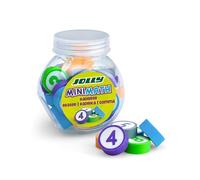 JOLLY Gomme « Mini Math » - Apprendre et effacer en un seul : gomme mathématique ludique avec chiffres et signes de calcul pour plus de plaisir en classe
