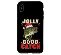 Jolly Good Catch Satna Bass Fish Pêche de Noël Coque pour iPhone XS Max