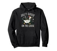 Jolly Goose on The Loose Funny Christmas Holiday Goose Sweat à Capuche