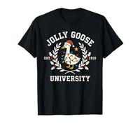 Jolly Goose University Silly Funny Christmas Holiday Goose T-Shirt