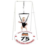 Jolly Jumper *Classic* (noir) avec support, l'exercice original pour bébés et votre alternative aux centres d'activité et aux gorilles pour bébés. Trusted by Parents, Loved by Babies depuis 1948