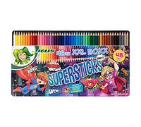 JOLLY Lot de 48 crayons de couleur Supersticks - Pour enfants - Format XXL - Version 1 - Incassables et non toxiques - Fabriqués en Autriche - 48 crayons