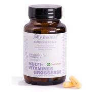 Jolly mama! Bump Essentials | Multi-Vitamines Grossesse | Avec Choline et Vitamine B9 Active Quatrefolic | Fabriqué en France | 100% Vegan I Cure 1 Mois, 60 Gélules