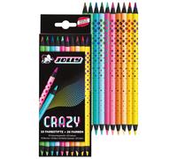 JOLLY Next Generation Crazy Colouring Pencils, 10 Double-Sided Shatterproof Colo