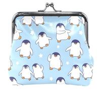 Jolly Penguins Personnalisé Porte-Monnaie Bleu Femmes Cuir Fermeture À Glissière Kiss Cas D'argent, Jolly Penguins Blue, Classique, Jolly Penguins Blue, Classique, Jolly Penguins Blue, Classique