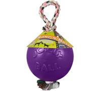 Jolly Pets Romp-n-Roll Balle Jouet pour Chien avec Corde, 11,4 cm/Petit Format, Violet
