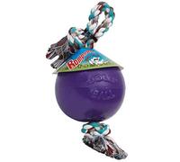 Jolly Pets Balle jouet pour chien Romp-n-Roll avec corde 15,2 cm format moyen violet