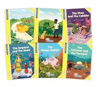 Jolly Phonics Folktales Yellow Readers (Level 2) Complete Set (1-6): In Print Letters (American English Edition)