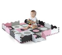 Jolly - Puzzle en mousse - 4 x 4 - Chiffres - Tapis de jeu idéal pour les enfants - Tapis d'apprentissage interactif avec chiffres - Amusant pour les petits (rose)
