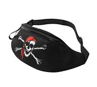 Jolly Roger Pirate Flag Sac de Taille pour Hommes et Femmes Poitrine de Voyage réglable Sac de Taille de Course en Plein air
