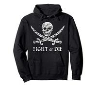 Jolly Roger Skull- Fight or Die flag Pirate Men Women Sweat à Capuche
