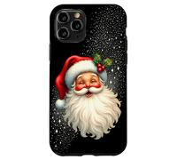 Jolly Santa Claus Face, Holly & Sparkles - Festive Christmas Coque pour iPhone 11 Pro