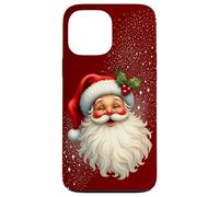 Jolly Santa Claus Face, Holly & Sparkles - Festive Christmas Coque pour iPhone 13 Pro Max