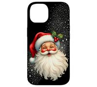 Jolly Santa Claus Face, Holly & Sparkles - Festive Christmas Coque pour iPhone 14