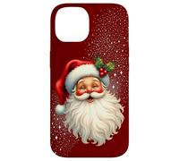 Jolly Santa Claus Face, Holly & Sparkles - Festive Christmas Coque pour iPhone 14