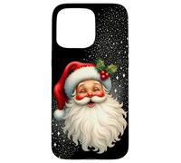 Jolly Santa Claus Face, Holly & Sparkles - Festive Christmas Coque pour iPhone 15 Pro Max